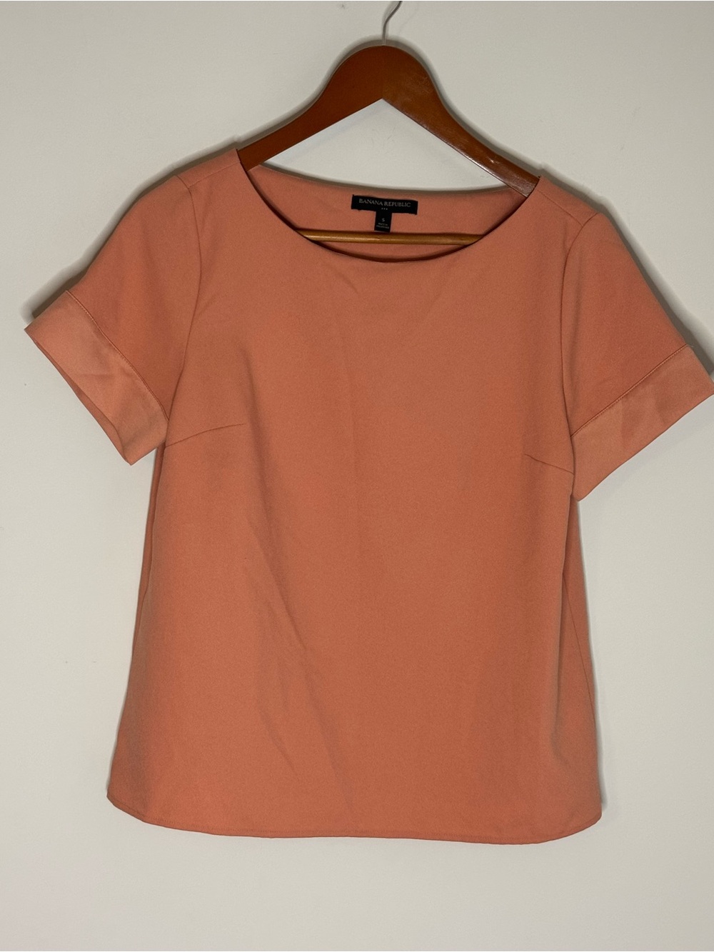 Banana Republic Women's Peach Short Sleeve Blouse